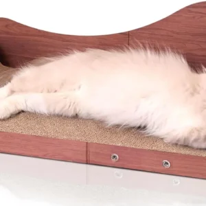 26.4' Large Cat Scratcher Bed, Cat Scratching Board, Durable Cardboard for Indoor Use, Extra Large Couch with Scratch Pad