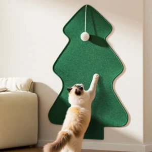 Christmas Tree Scratchers Sisal Self-adhesive Cat Scratch Pad Scratch Resistant Natural Cat Scratch Board Wall Mounted Toy Gifts